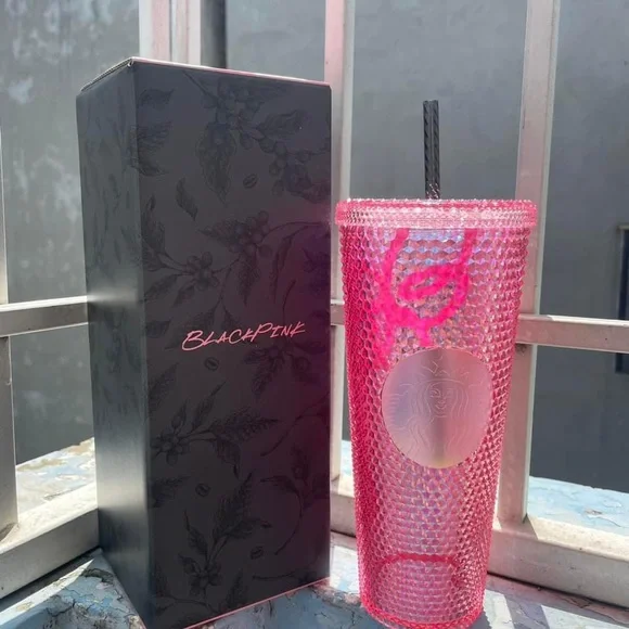 Starbucks | Kitchen | Blackpink Starbucks Pink Bling Cold Cup 24oz |  Poshmark